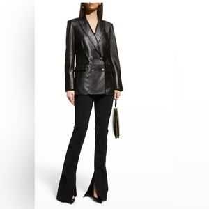 Veronica Beard Leather Dickey Jacket